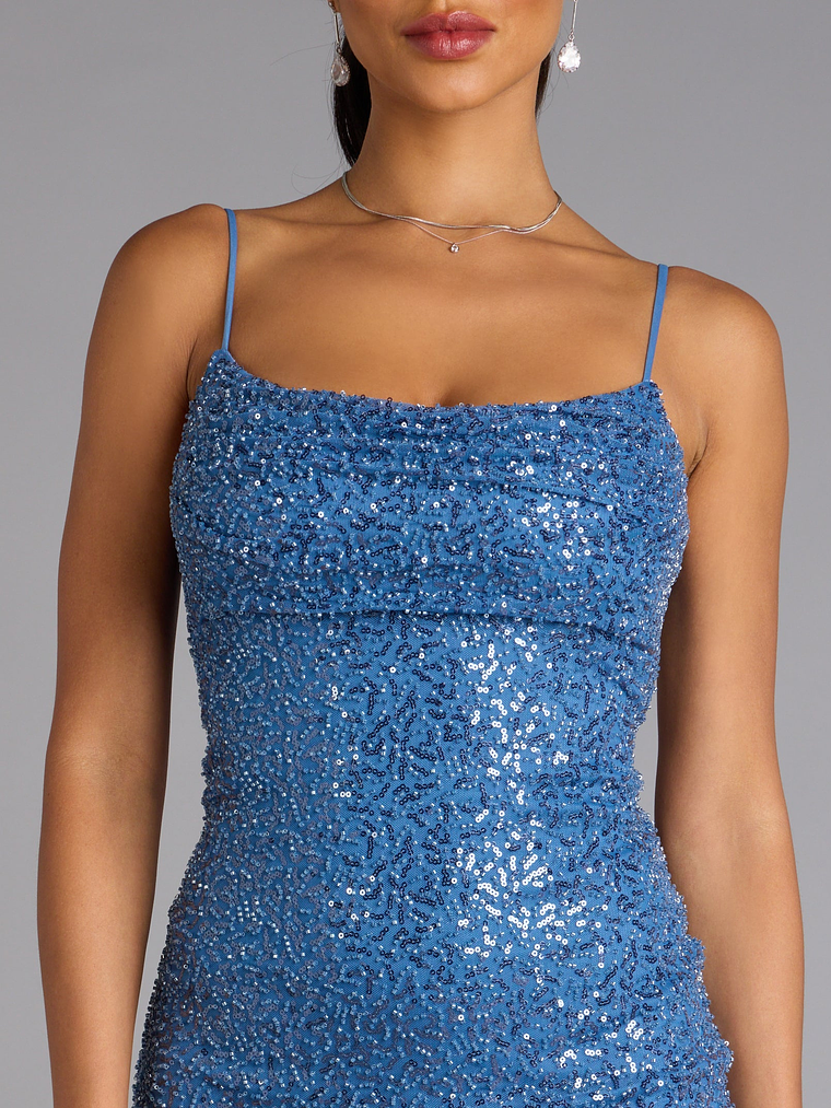 Adriana Sequin Tie-Back Mini Dress 5
