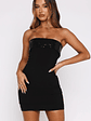 Always Winning Sequin Strapless Mini Dress Black - thumbnail 3
