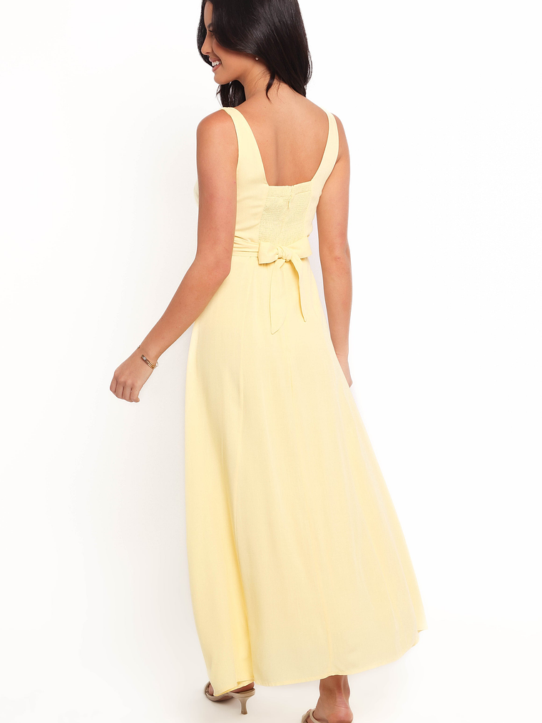 Archer Midi Dress - Butter Yellow 4