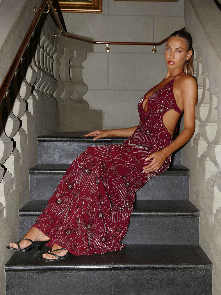 All For Love Maxi Dress - Burgundy 7