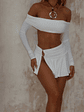Alder Long Sleeve Crop Top White - thumbnail 7