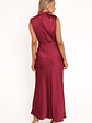 Anabelle Halter Neck Lace Maxi Dress - Berry - thumbnail 5