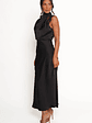 Anabelle Halter Neck Lace Maxi Dress - Black - thumbnail 4