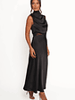 Anabelle Halter Neck Lace Maxi Dress - Black - thumbnail 6