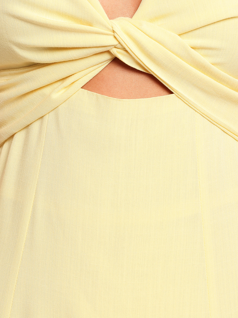 Archer Midi Dress - Butter Yellow 8