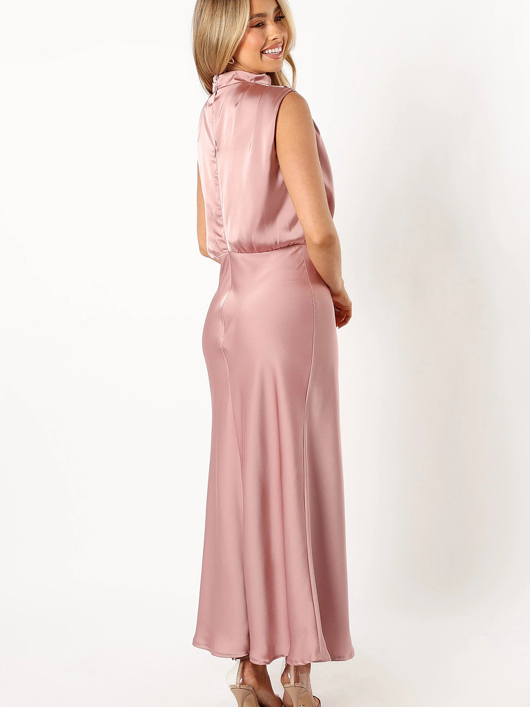 Anabelle Halter Neck Midi Dress - Blush 4