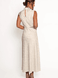 Anabelle Halter Neck Lace Maxi Dress - White - thumbnail 5