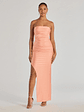 Anisley Strapless High Slit Column Formal Dress - thumbnail 1