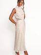 Anabelle Halter Neck Lace Maxi Dress - White - thumbnail 6