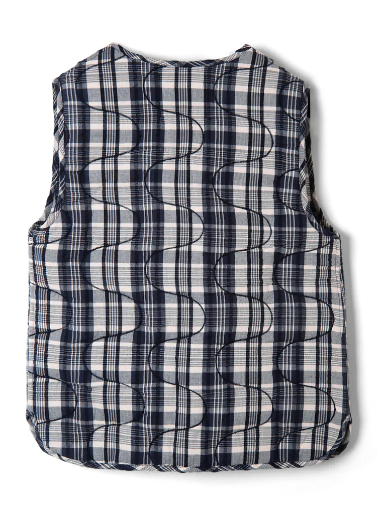 arte tie gilet - navy check 7