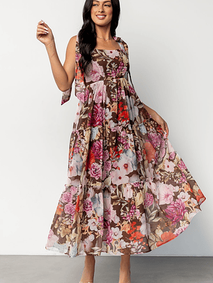 Anita Maxi Dress | Brown Multi Floral