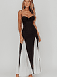 All Mine Godet Hem Maxi Dress Black - thumbnail 1