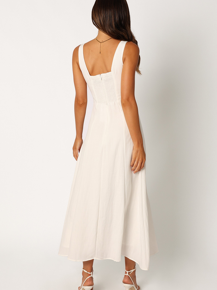Archer Midi Dress - White 9