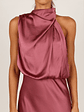 Anabelle Halter Neck Midi Dress - Dusty Rose - thumbnail 4
