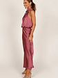 Anabelle Halter Neck Midi Dress - Dusty Rose - thumbnail 5