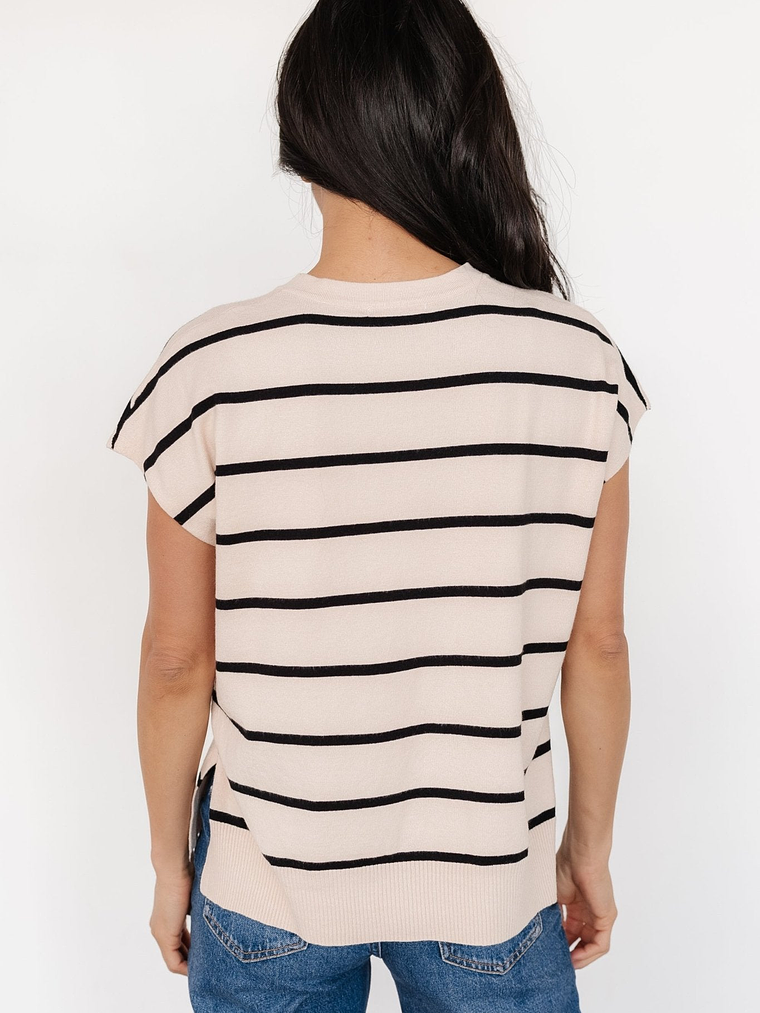 Ada Dolman Top | Natural + Black 5