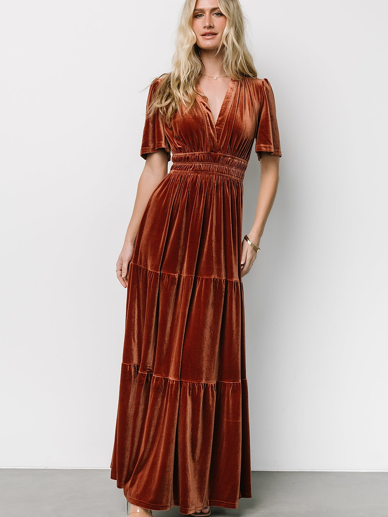 Artemis Velvet Maxi Dress | Dark Spice 2