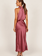 Anabelle Halter Neck Midi Dress - Dusty Rose - thumbnail 6