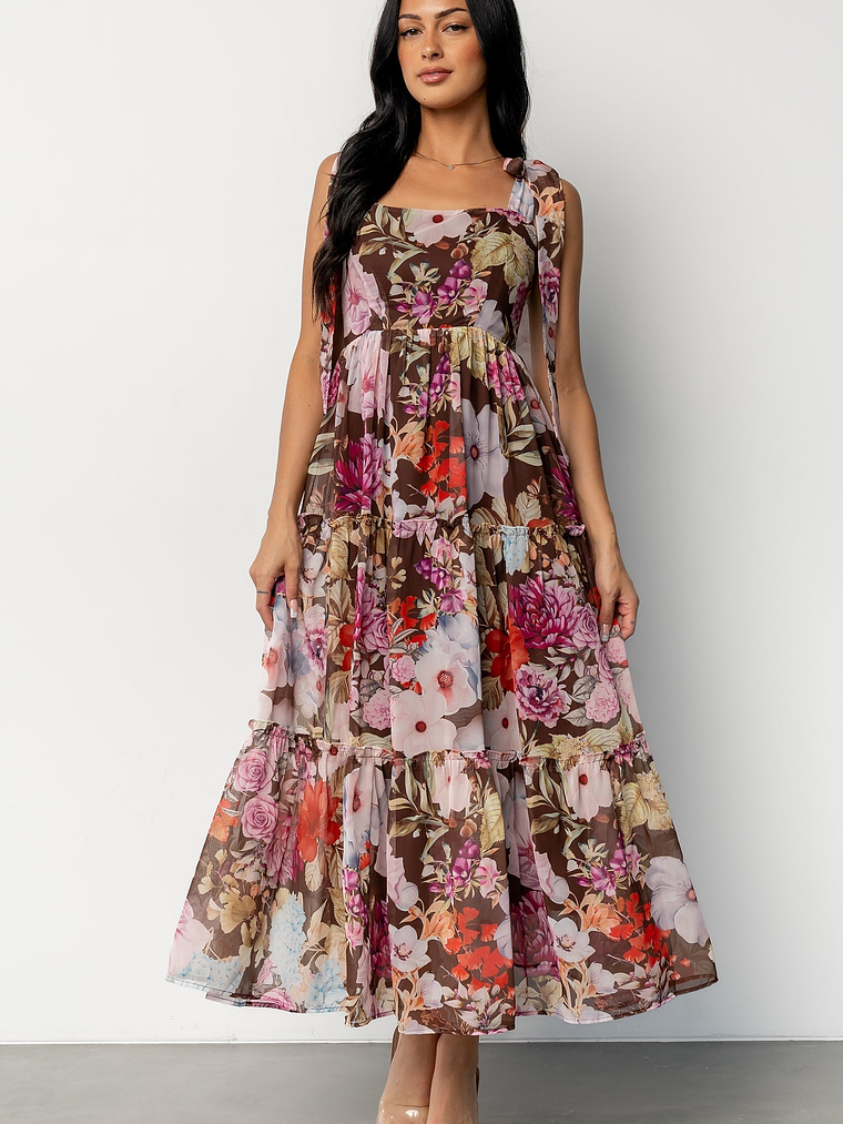 Anita Maxi Dress | Brown Multi Floral 6