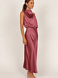 Anabelle Halter Neck Midi Dress - Dusty Rose - thumbnail 7