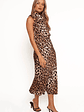 Anabelle Halter Neck Midi Dress - Leopard - thumbnail 5