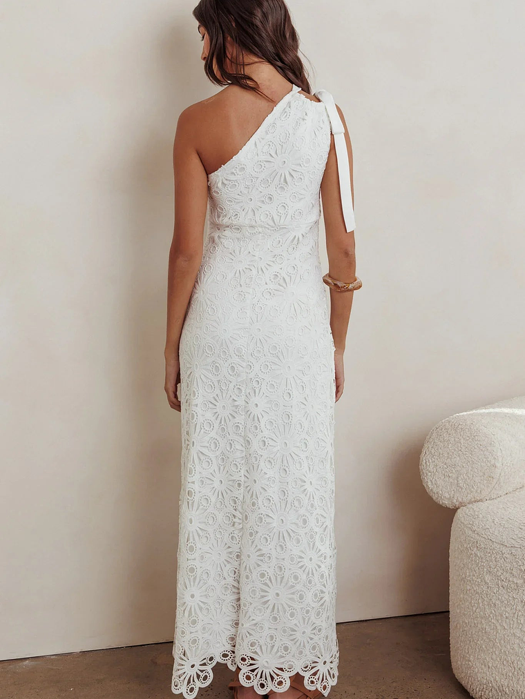 Artice One Shoulder Maxi Dress Off White 2