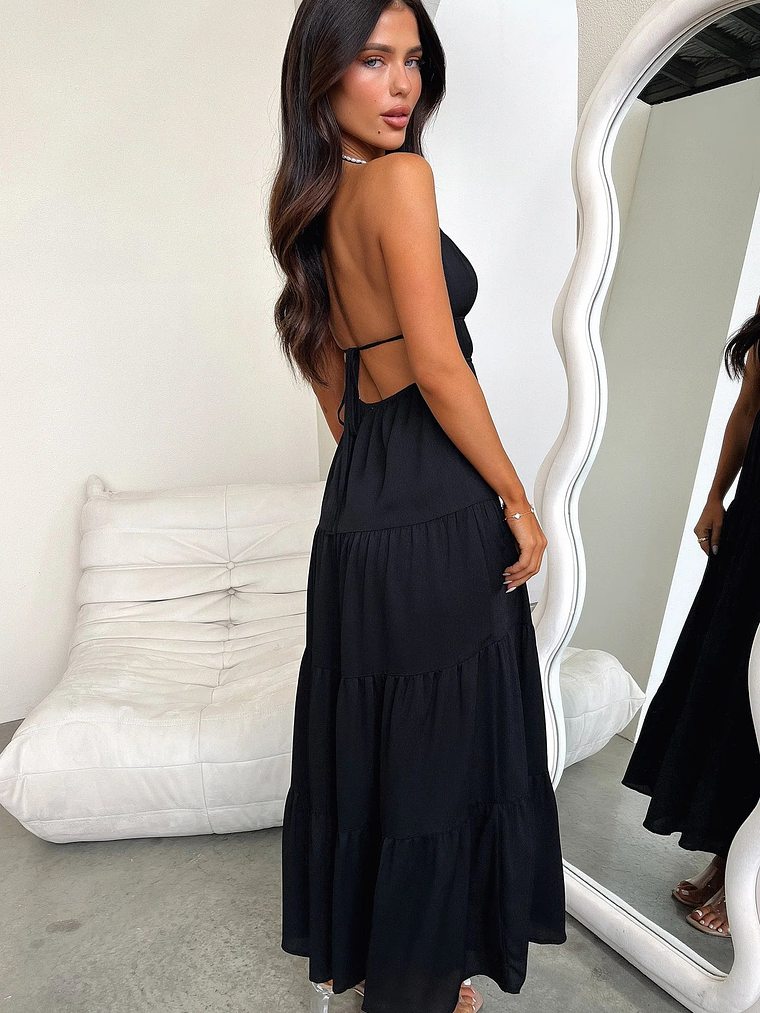 Amalie Maxi Dress - Black 7