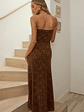 Artice Strapless Maxi Dress Lace Chocolate - thumbnail 3