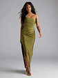 Anisley Strapless High Slit Column Formal Dress - thumbnail 14