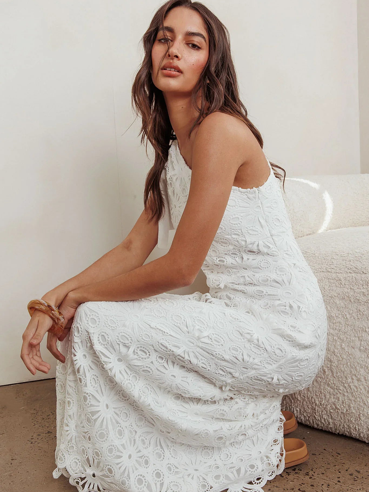 Artice One Shoulder Maxi Dress Off White 6