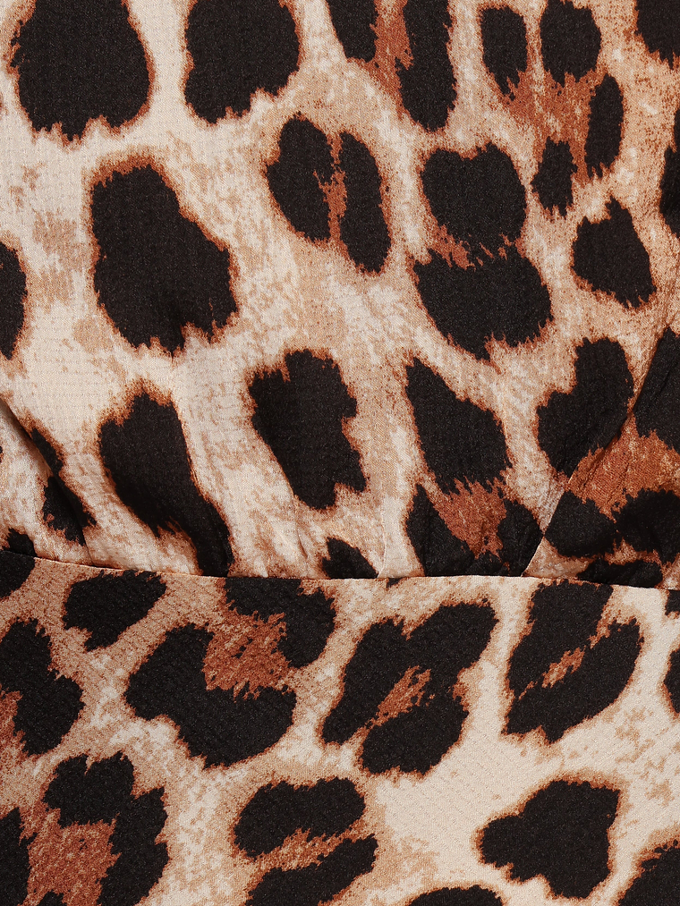 Anabelle Halter Neck Midi Dress - Leopard 7