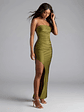 Anisley Strapless High Slit Column Formal Dress - thumbnail 17