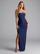 Anisley Strapless High Slit Column Formal Dress - thumbnail 18