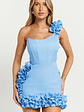 Amalie The Label - Valencia One Shoulder Ruffle Detail Mini Dress - thumbnail 1