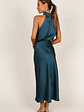 Anabelle Halter Neck Midi Dress - Teal - thumbnail 6