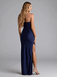 Anisley Strapless High Slit Column Formal Dress - thumbnail 19