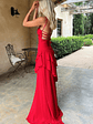 Anais Tiered Ruffle Maxi Dress - Red - thumbnail 3