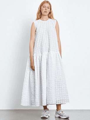 Anna Karin | Dress Check Seersucker White