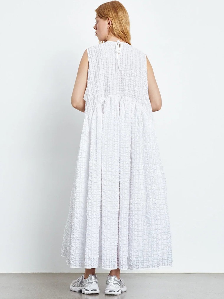 Anna Karin | Dress Check Seersucker White 2