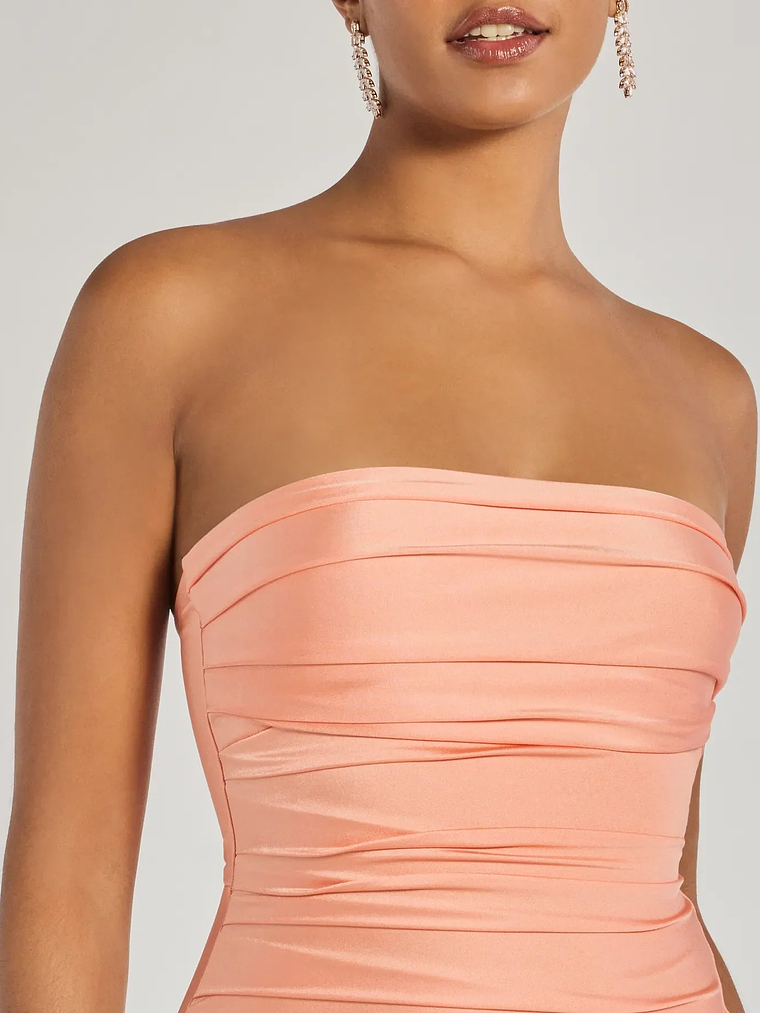 Anisley Strapless High Slit Column Formal Dress 23