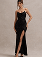 Adalee | Black Sequin Strapless Maxi Dress - thumbnail 5
