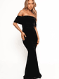Adair Off Shoulder Maxi Dress - Black - thumbnail 7