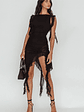 After Party Sleeveless Ruffle Trim Mini Dress Black - thumbnail 3
