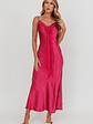 Afterglow Backless Cowl Neck Maxi Dress Berry - thumbnail 2