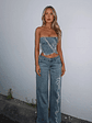 Anais Top Blue Denim - thumbnail 2