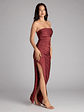 Anisley Strapless High Slit Column Formal Dress - thumbnail 30