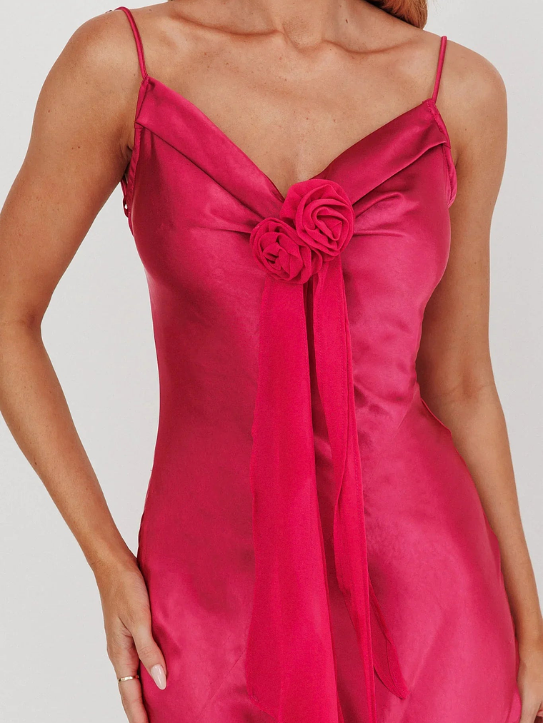 Afterglow Backless Cowl Neck Maxi Dress Berry 4