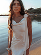 Afterglow Backless Cowl Neck Maxi Dress Off White - thumbnail 3