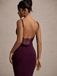 Addison | Port Cowl-Neck Open-Back Midi Dress With Lace - thumbnail 4