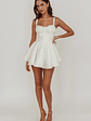 All To You Jacquard Bow Romper White - thumbnail 3